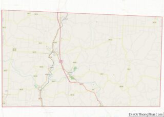 Map of McDonald County, Missouri