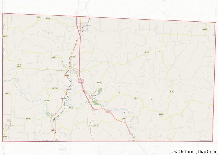 Map of McDonald County