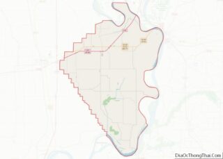 Map of Mississippi County, Missouri