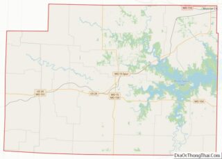 Map of Monroe County, Missouri