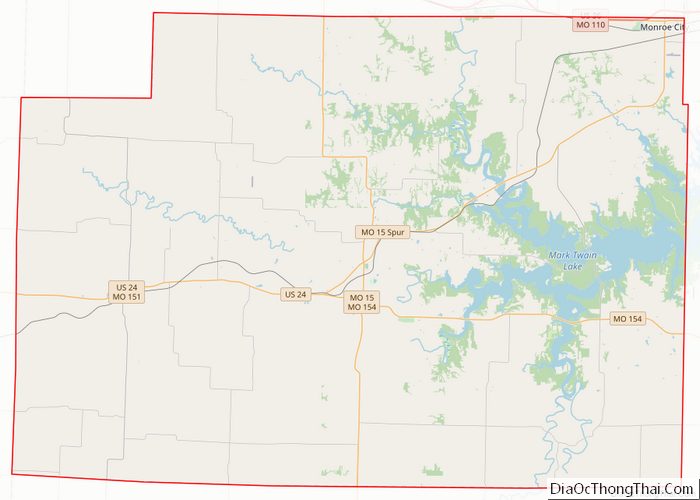 Map Of Monroe County Missouri Địa Ốc Thông Thái 8849