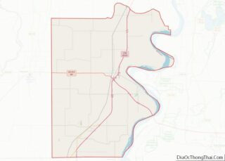 Map of Pemiscot County, Missouri