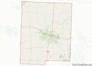 Map of Pettis County, Missouri