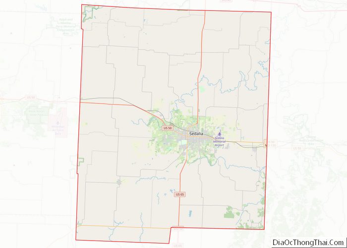 Map of Pettis County