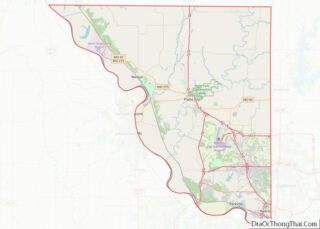 Map of Platte County, Missouri