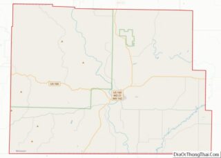 Map of Ripley County, Missouri