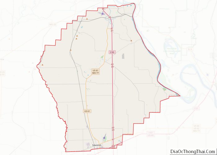 Map Of Scott County Missouri 4396