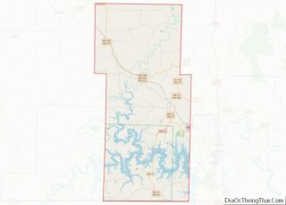 Map of Stone County, Missouri