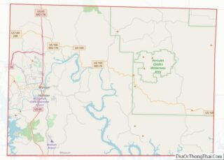 Map of Taney County, Missouri