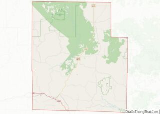 Map of Texas County, Missouri