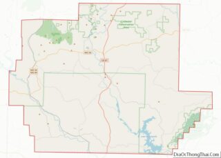 Map of Wayne County, Missouri