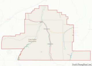 Map of Big Horn County, Montana