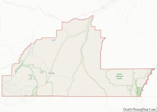 Map of Carbon County, Montana