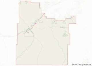 Map of Custer County, Montana