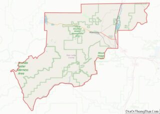 Map of Deer Lodge County, Montana