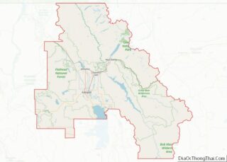 Map of Flathead County, Montana