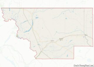 Map of Glacier County, Montana