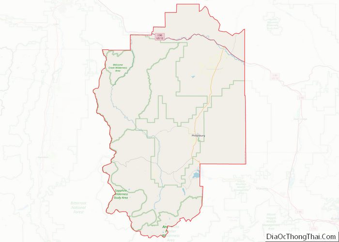 Map of Granite County
