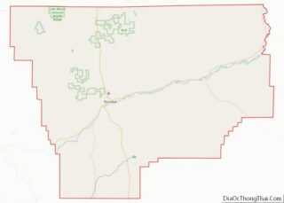 Map of Musselshell County, Montana