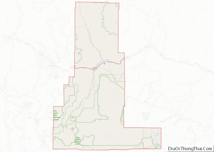 Map of Park County, Montana - Thong Thai Real