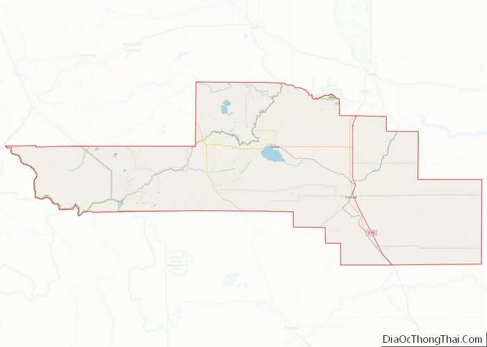 Map of Pondera County
