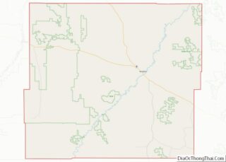 Map of Powder River County, Montana