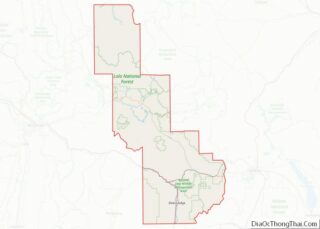 Map of Powell County, Montana