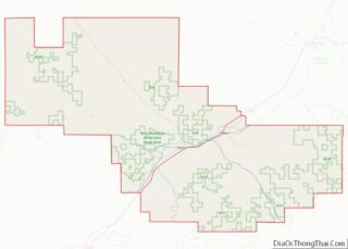 Map of Prairie County, Montana