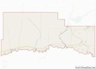 Map of Roosevelt County, Montana