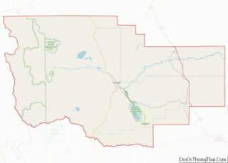 Map of Teton County, Montana