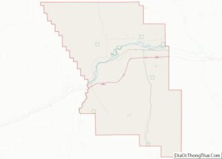 Map of Treasure County, Montana