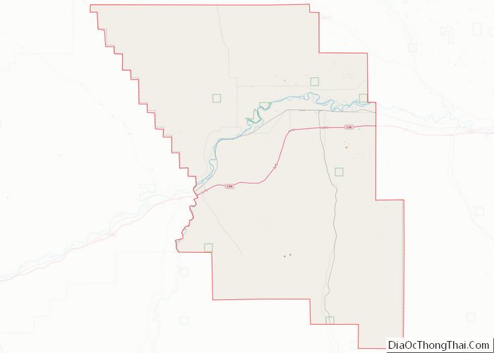 Map of Treasure County