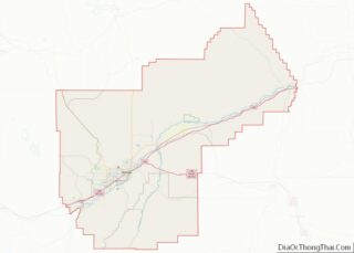 Map of Yellowstone County, Montana