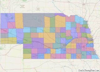 Bản đồ tiểu bang Nebraska – thông tin sơ lược và đặc thù nổi bật