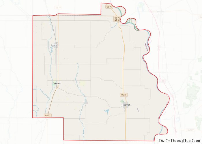 Map Of Burt County Nebraska 7449