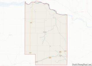 Map of Cedar County, Nebraska