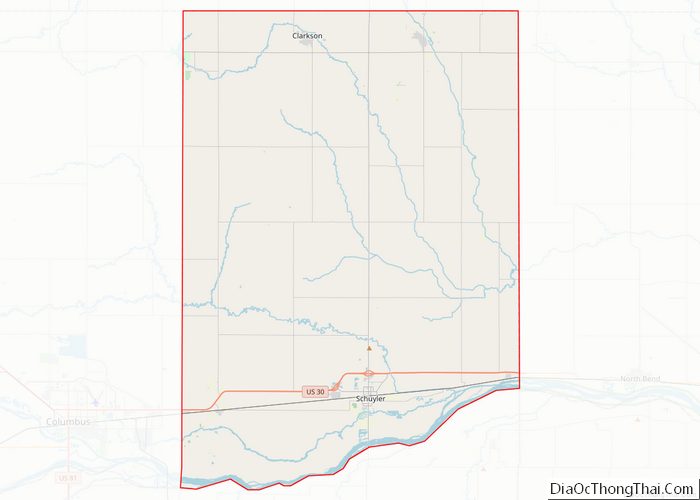 Map Of Colfax County Nebraska Địa Ốc Thông Thái