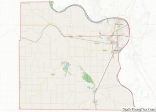 Map of Dakota County, Nebraska