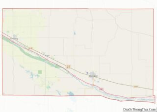 Map of Dawson County, Nebraska