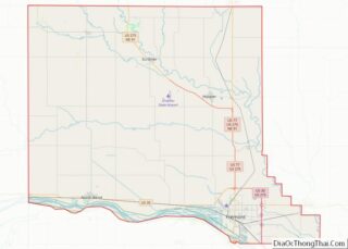 Map of Dodge County, Nebraska