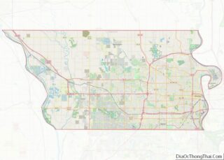 Map of Douglas County, Nebraska