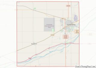 Map of Hall County, Nebraska