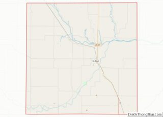 Map of Howard County, Nebraska