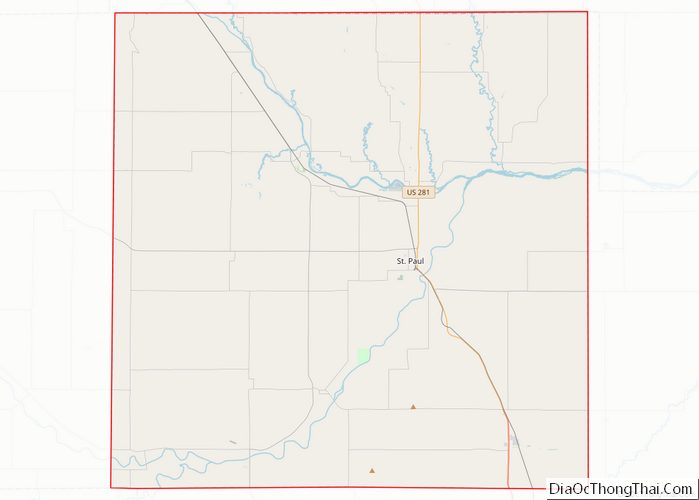 Map of Howard County, Nebraska Địa Ốc Thông Thái