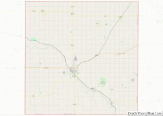 Map of Jefferson County, Nebraska