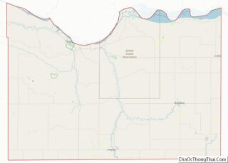 Map of Knox County, Nebraska