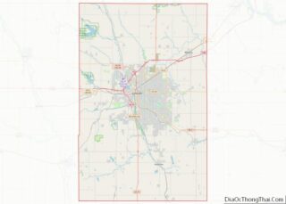 Map of Lancaster County, Nebraska