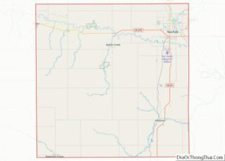 Map of Madison County, Nebraska