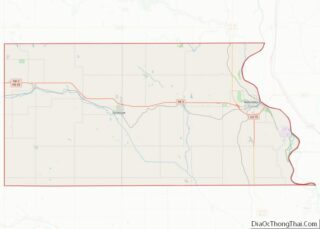 Map of Otoe County, Nebraska