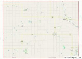 Map of Pawnee County, Nebraska